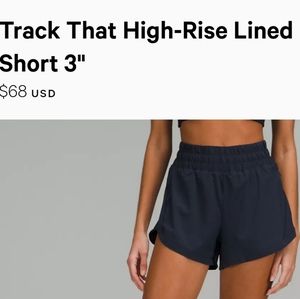 Lululemon Track that 3" lined shorts